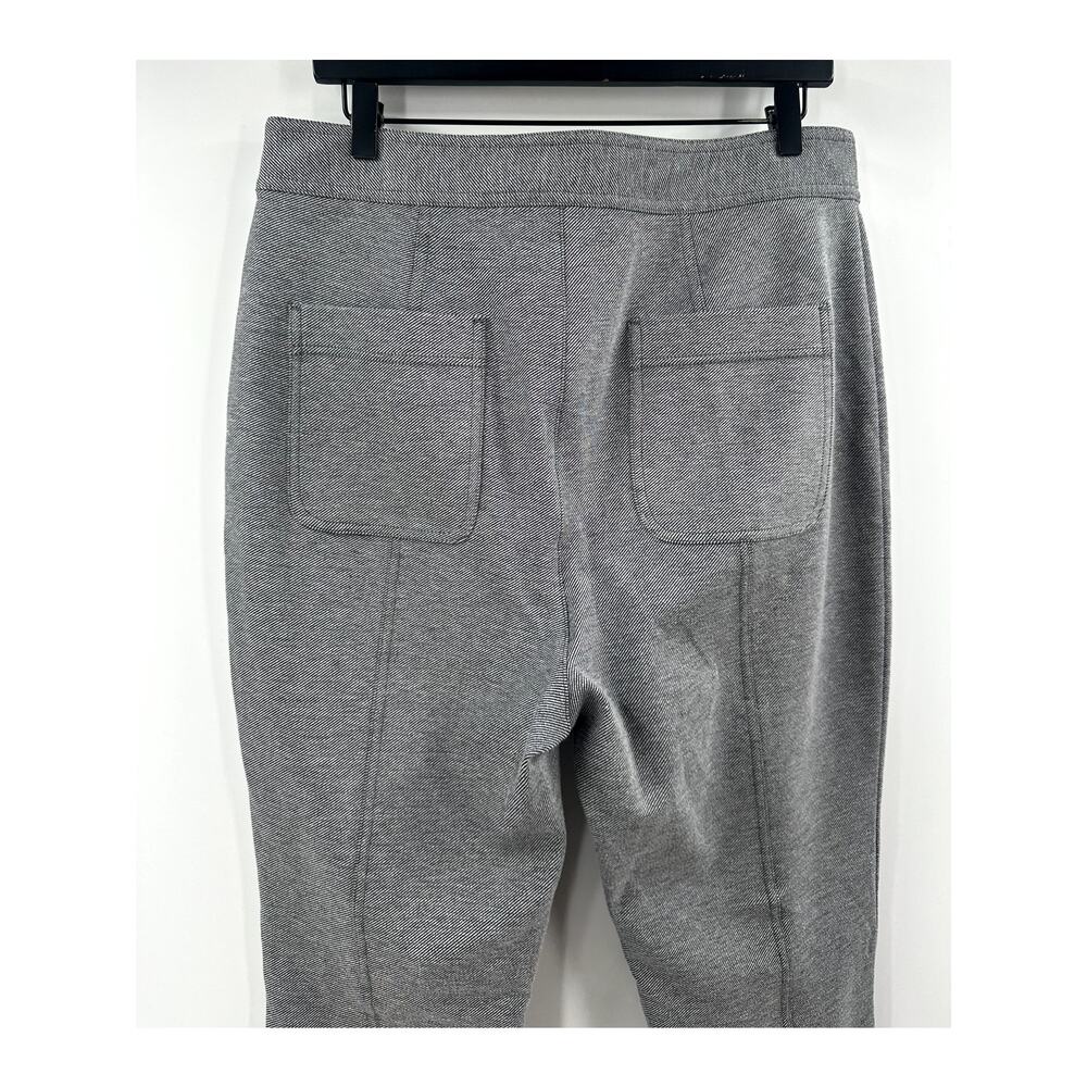Anthropologie Maeve High Waist Grey Seamed Flare Pants Size 14 - Picture 7 of 10